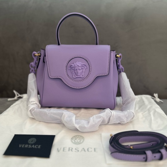 NWT Versace La Medusa Purple Shoulder Bag - Picture 10 of 10